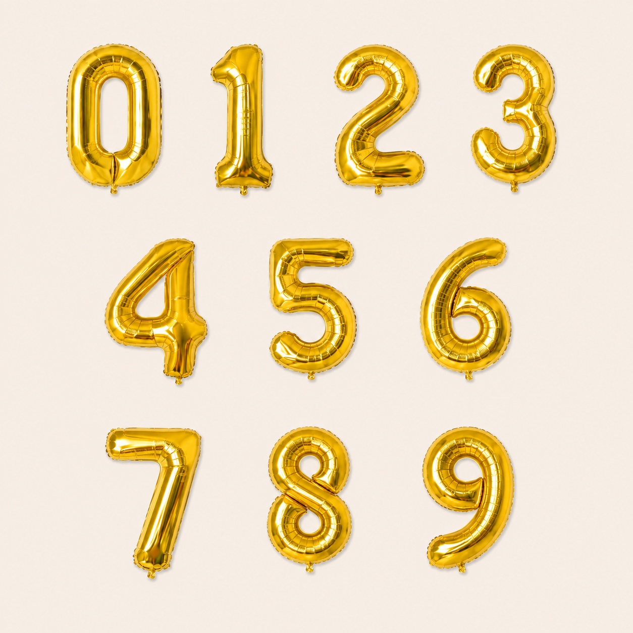 Gold Color 40'' Helium Number Balloons