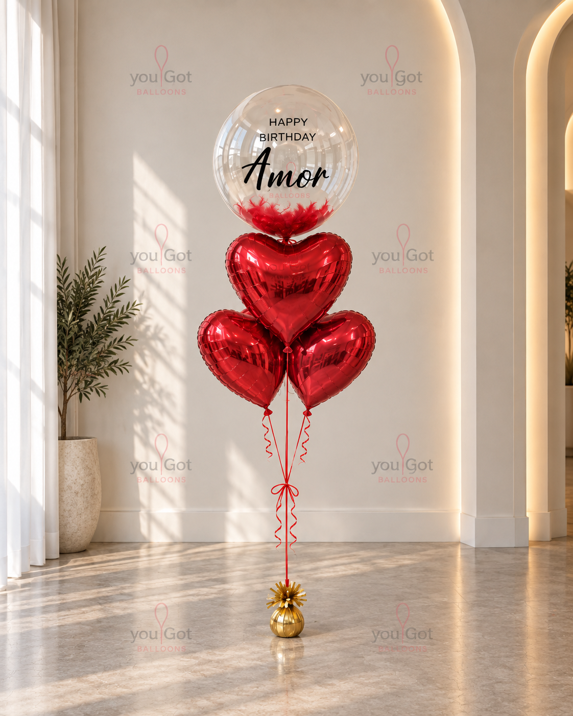 Love me balloon bouquet