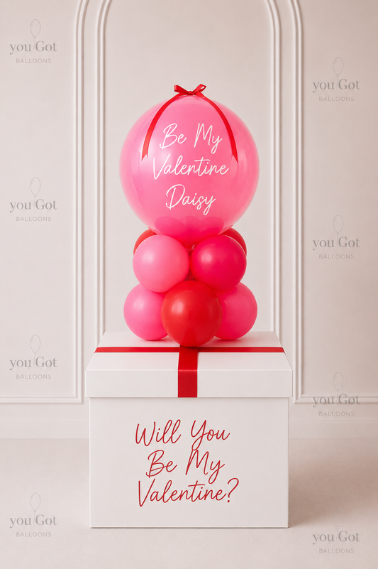 Customized Valentines Balloon Stack
