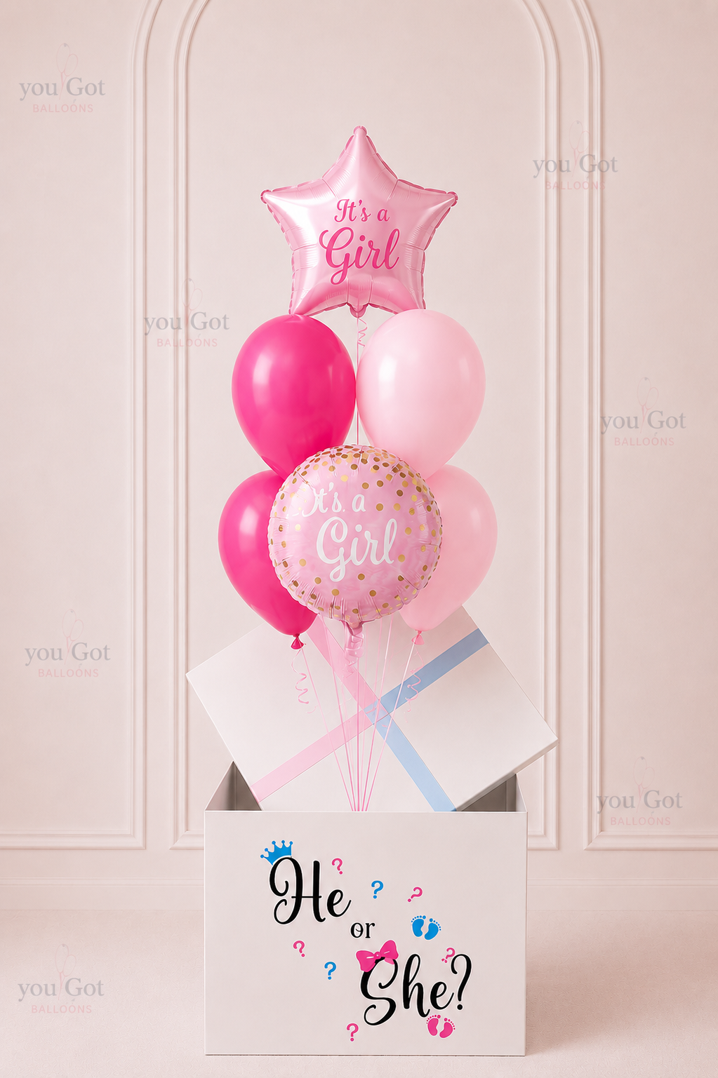 Its a Girl Gender Reveal in a Gift Box
