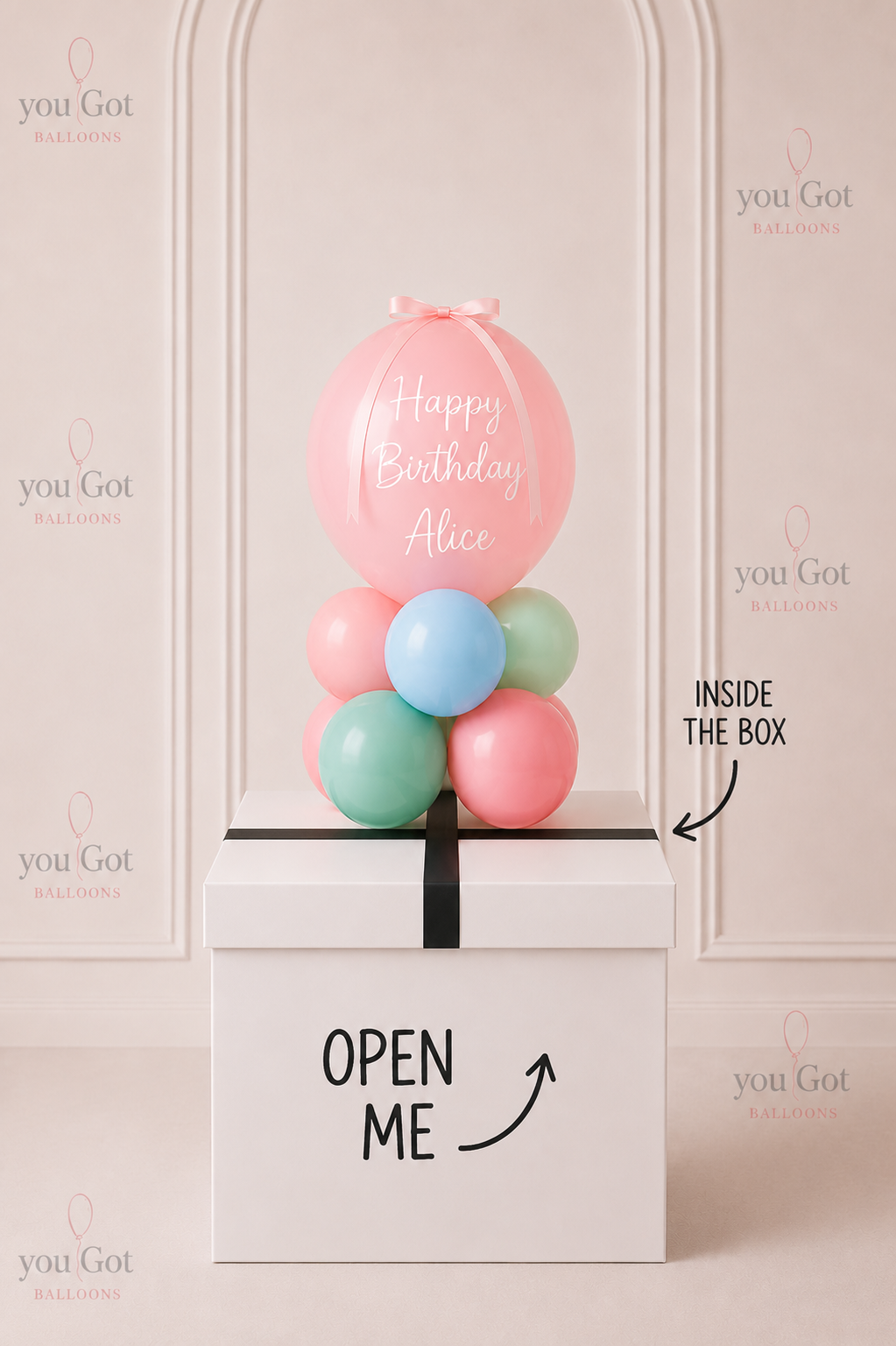 Customized Birthday or Mothers Day Balloon Stack