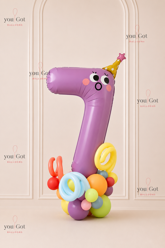Party Hat Foil Balloon Stack # 7