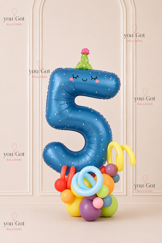Party Hat Foil Balloon Stack # 5
