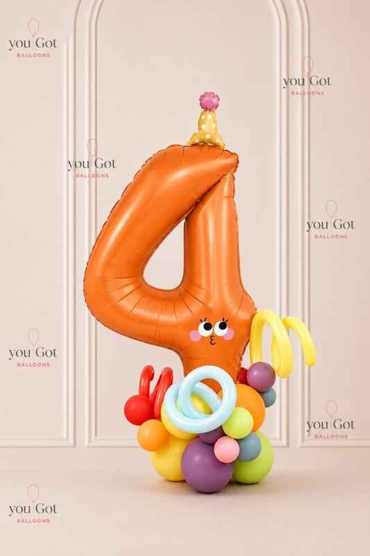 Party Hat Foil Balloon Stack # 4