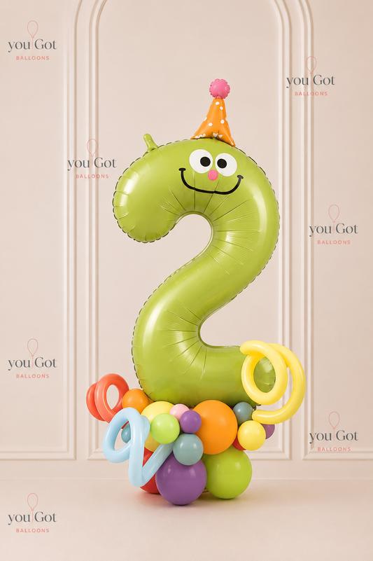 Party Hat Foil Balloon Stack # 2