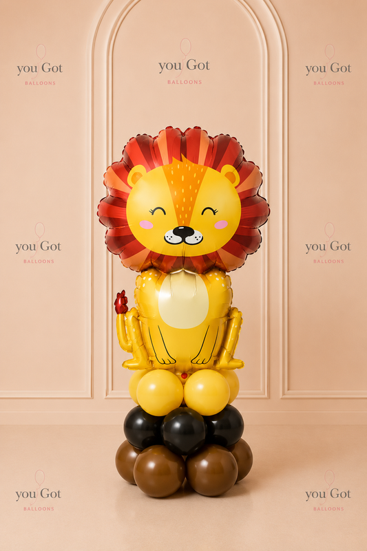 Giant Standing Lion Balloon Stack