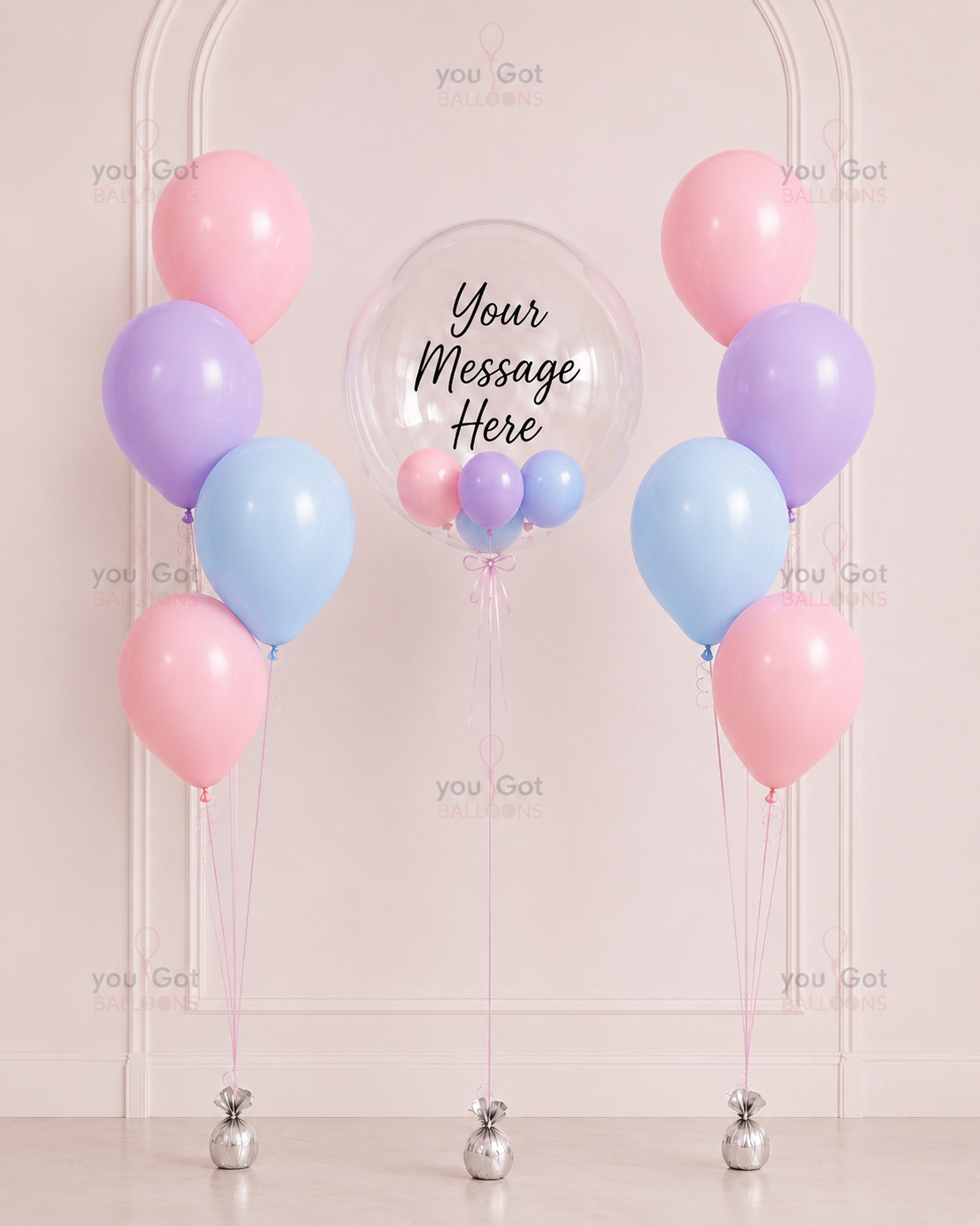 Customized Birthday Balloon Set - Pastel Colors in Dubai