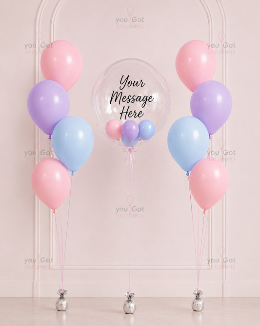 Customized Birthday Balloon Set - Pastel Colors in Dubai
