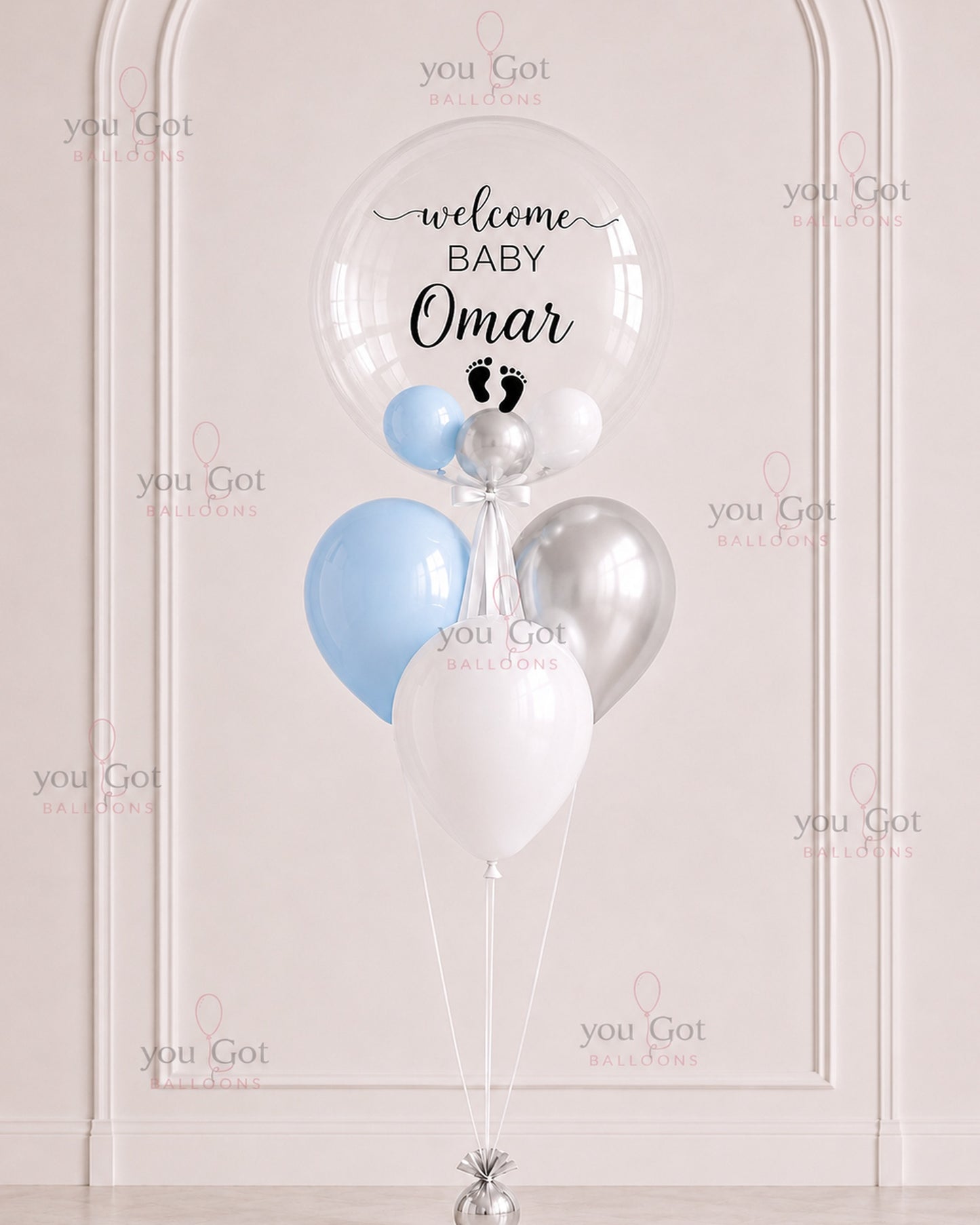 Welcome Baby Boy Customized Balloon Bouquet Dubai