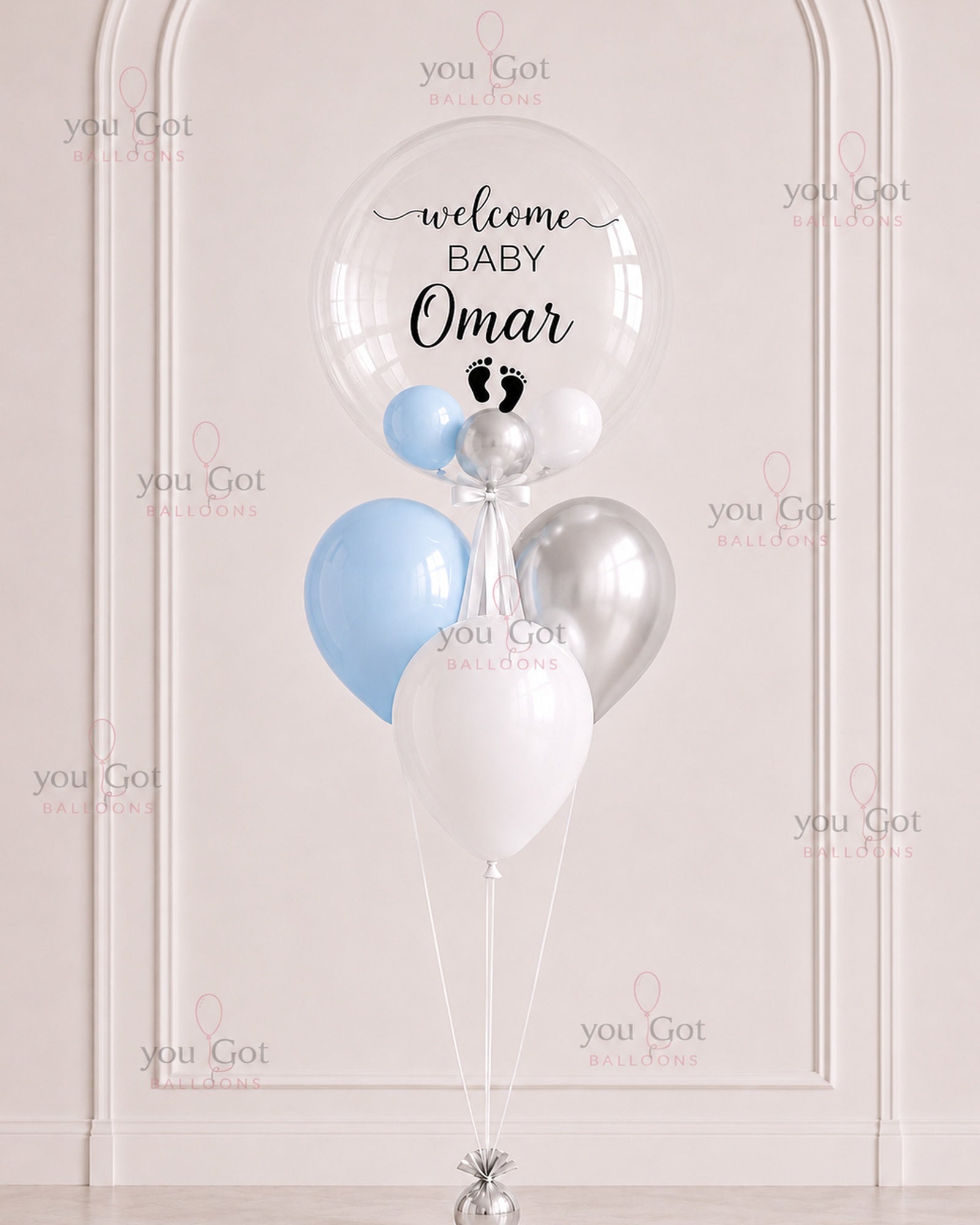 Welcome Baby Boy Customized Balloon Bouquet Dubai