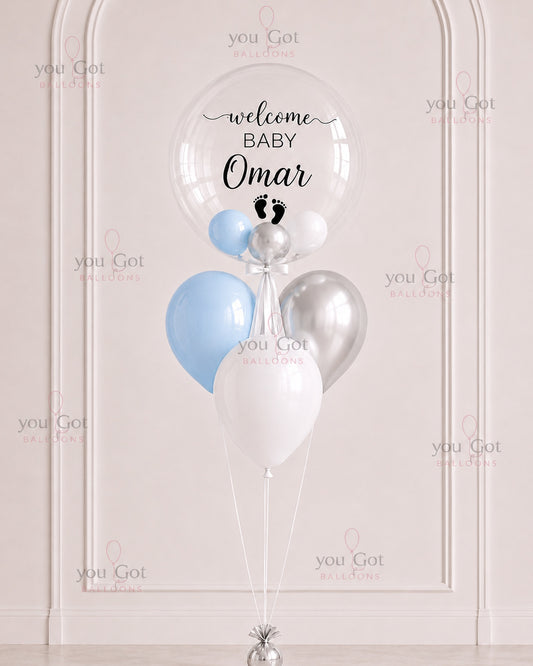 Welcome Baby Boy Customized Balloon Bouquet Dubai